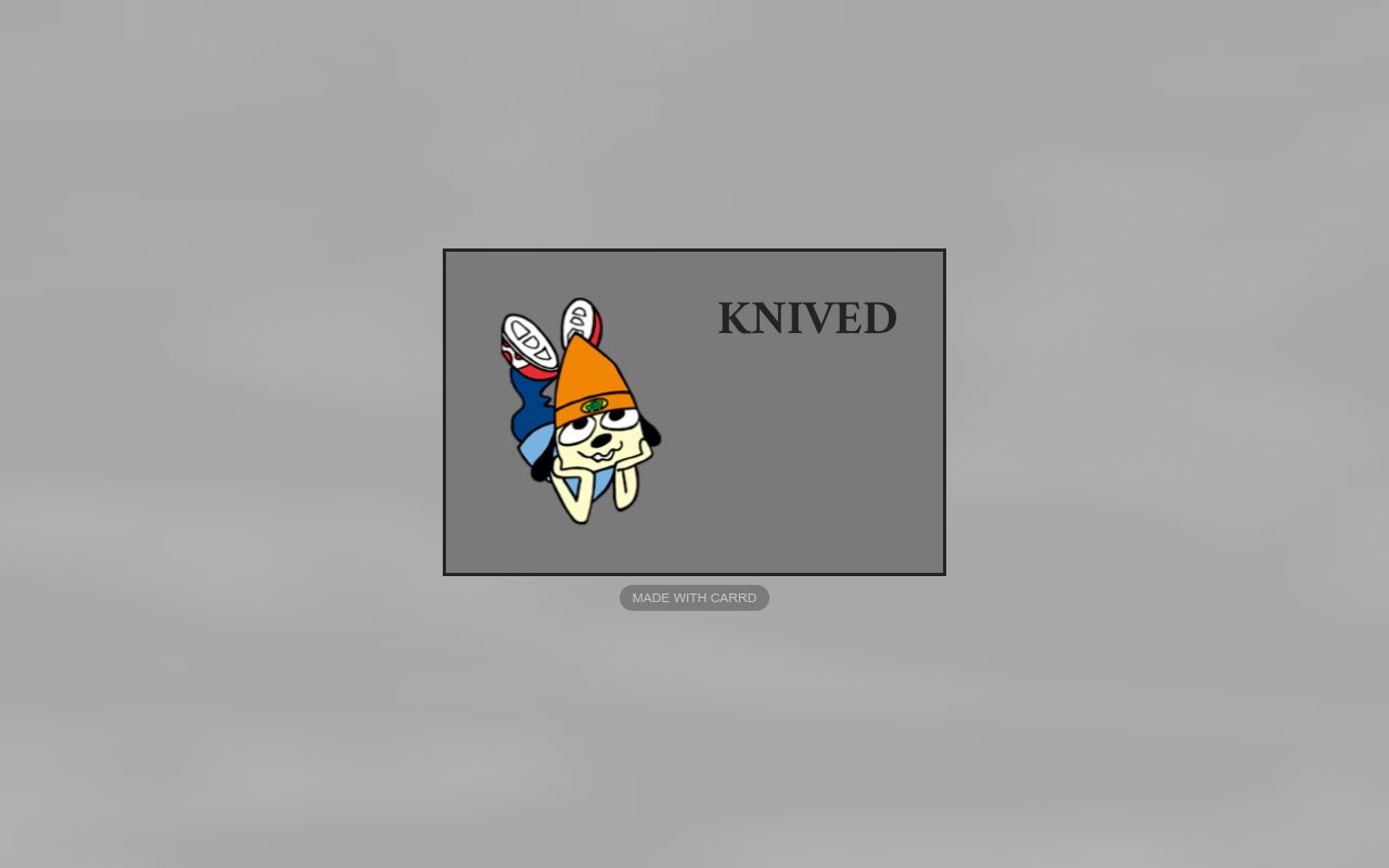 Carrd profile picture for @knifed